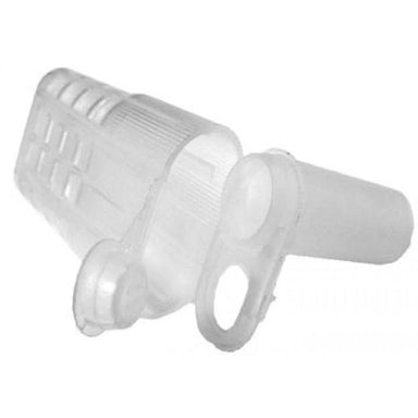 Plastic flip-top queen cage with tapered candy tube