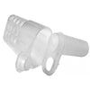 Plastic flip-top queen cage with tapered candy tube