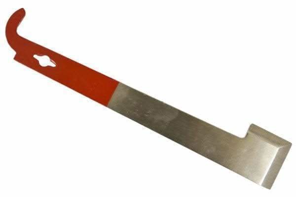 Red-handle J-hook hive tool full length