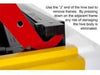 Red-handle J-hook hive tool hooked lifting end