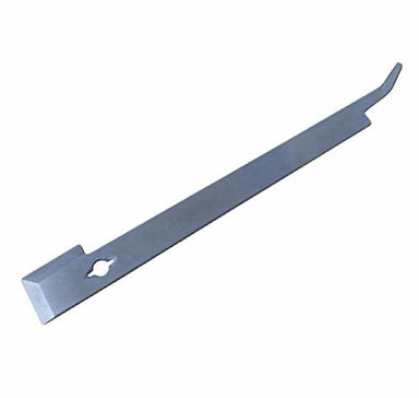 Stainless steel J-hook hive tool showing the built-in nail puller