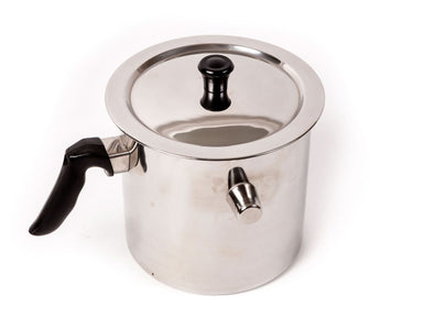 Stainless steel double-wall wax melting pot