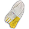 Ventilated goatskin beekeeping gloves with canvas gauntlet and mesh vent
